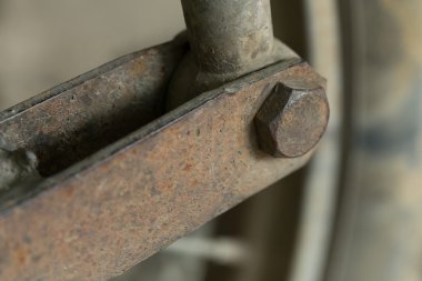 paslı vida cıvata metalik panelde