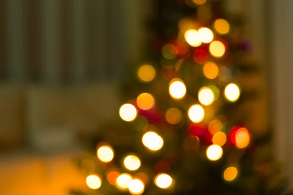 Abstract christmas background with defocused lights — Stock Photo, Image