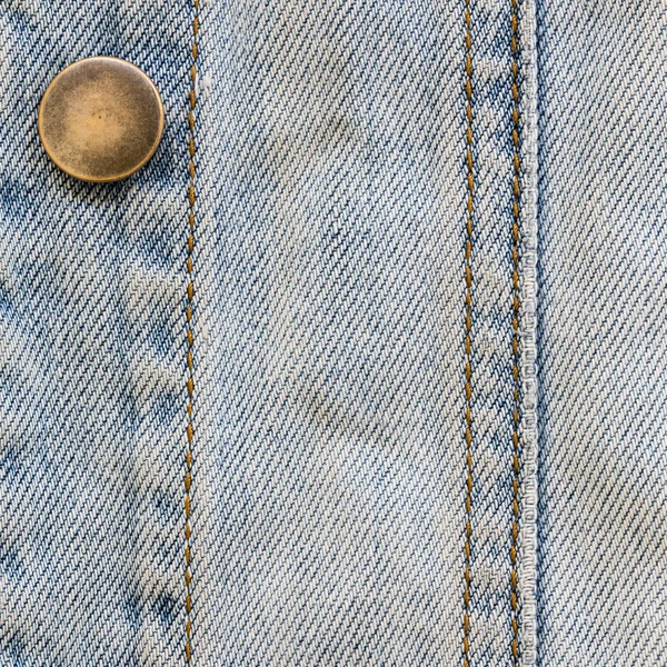 Jeans denim clothing with metal button on clothing textile indus — Stock Photo, Image