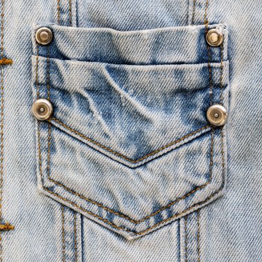 Jean gömlek cep ve Giyim Tekstil ismailoğlu üstünde metal düğme