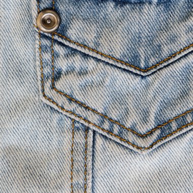 Kot denim giyim ile metal düğme