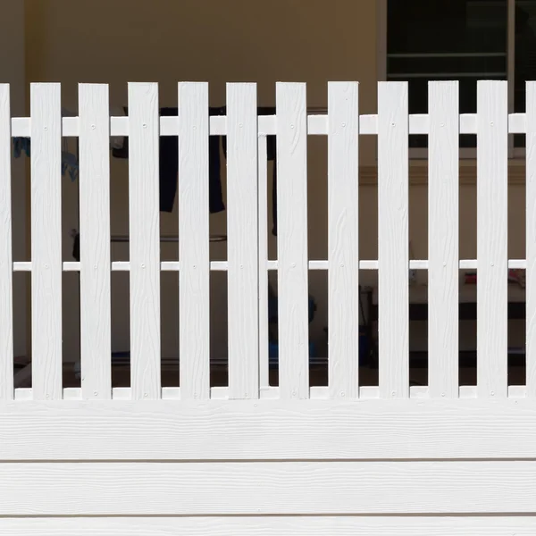 White paint on wood fence background — Stock Photo, Image