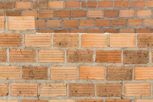 Sfondo muro di mattoni in cantiere — Foto Stock