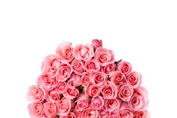 Pink rose flower bouquet isolated on white background — Stock Photo, Image
