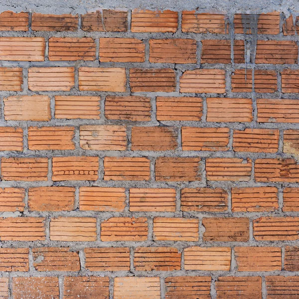 Brick wall background in construction site — Stock Photo, Image