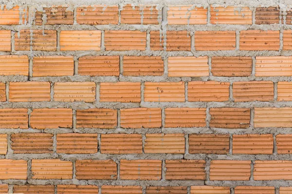 Brick wall background in construction site — Stock Photo, Image