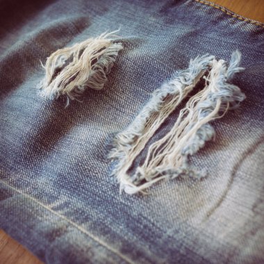 moda tasarımı, yırtık kot kot mavi eski