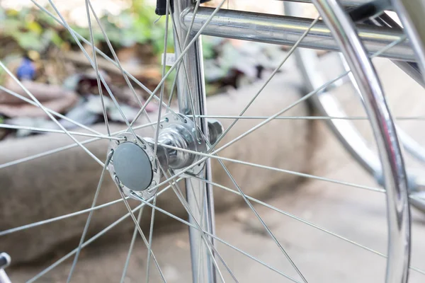 Detail of empty wheelchair — Stock Photo, Image