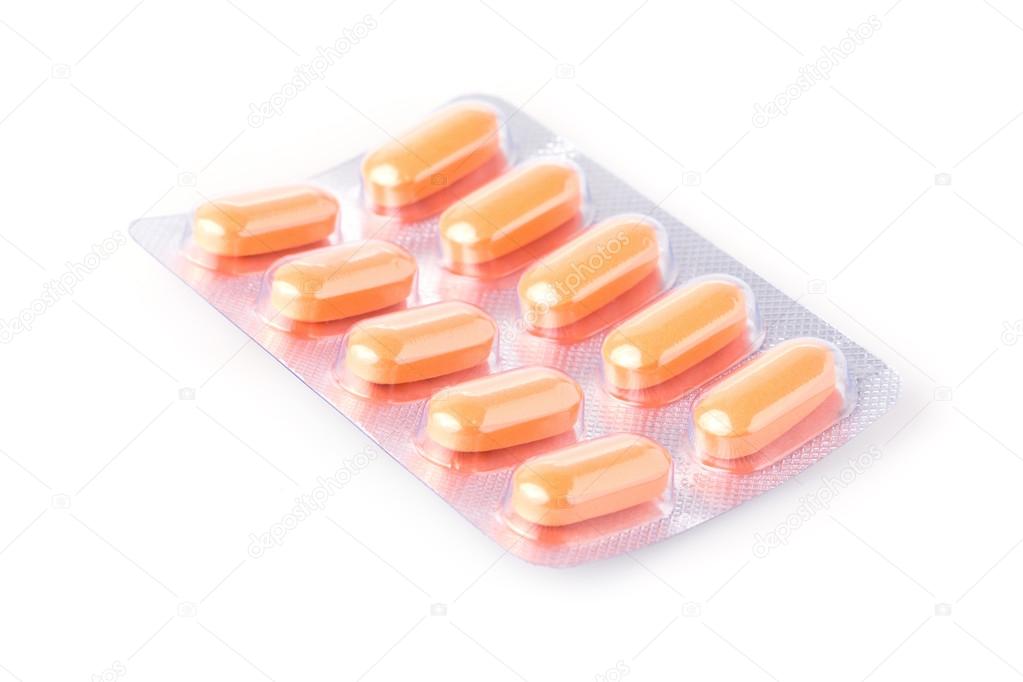 pills of medical isolated on white background