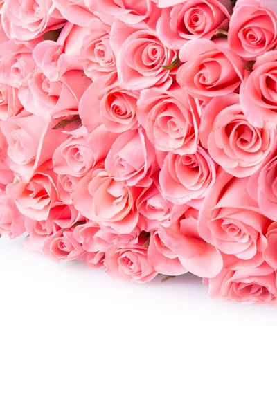 Pink rose flower bouquet on white background — Stock Photo, Image