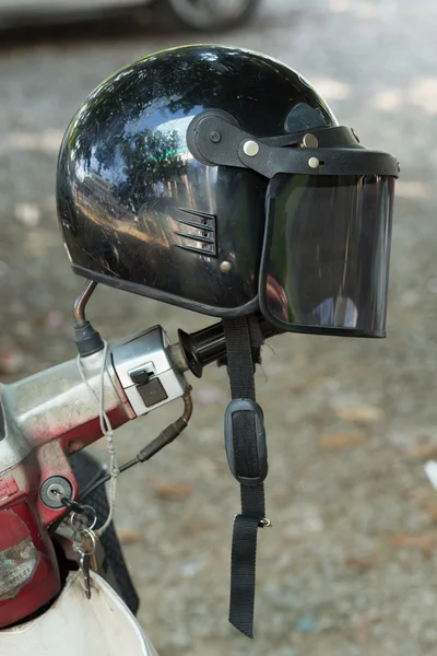 头盔摩托车 — 图库照片