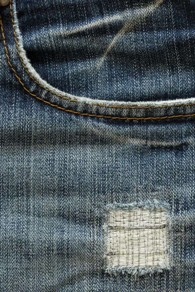 Design pocket of blue jeans — Stock Photo, Image