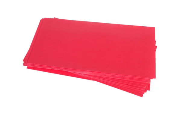 Busta rossa isolata su sfondo bianco per regalo — Foto Stock