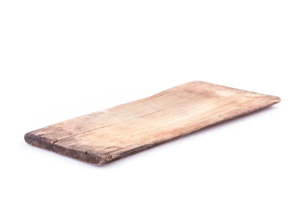 Eski ahşap tahta üzerinde izole beyaz arka plan yıpranmış — Stok fotoğraf