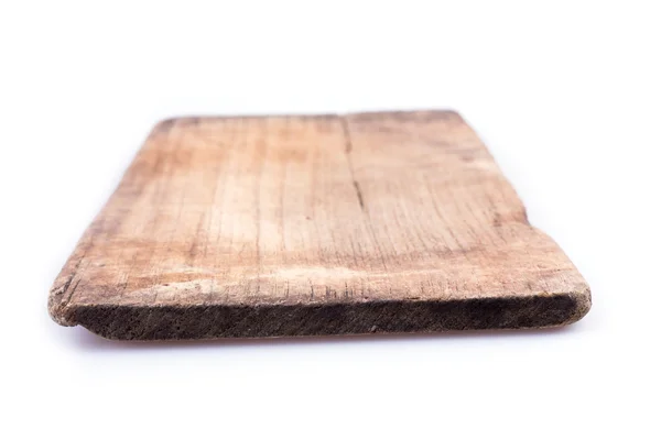 Old wood board weathered isolated on white background — Stock Photo, Image