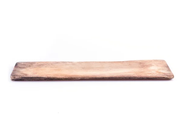 Old wood board weathered isolated on white background — Stock Photo, Image