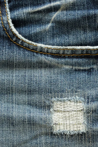 Design pocket of blue jeans — Stock Photo, Image