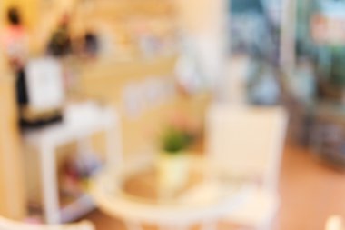 bokeh ile kafeterya kahvehane bulanıklık arka plan ışık defocused