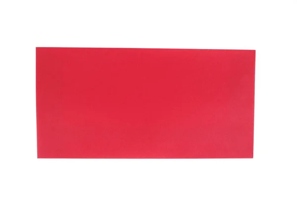 Sobre rojo aislado sobre fondo blanco para regalo — Foto de Stock