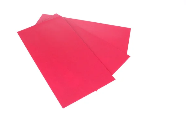 Red envelope isolated on white background — Stock Photo, Image