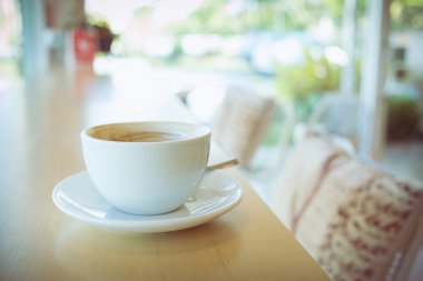 ahşap masa çubuğu kafede kahve İçecek sıcak