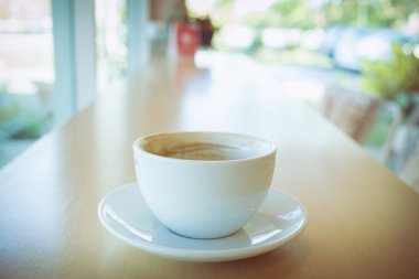 ahşap masa çubuğu kafede kahve İçecek sıcak