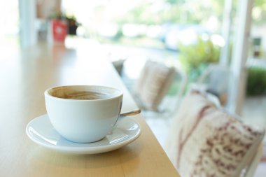 ahşap masa çubuğu kafede kahve İçecek sıcak