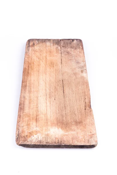 Old wood board weathered isolated on white background — Stock Photo, Image