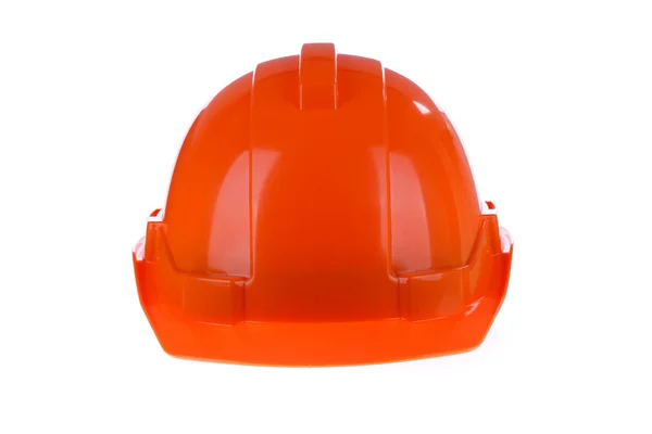 Casque de sécurité orange casque dur, outil protéger travailleur du danger — Photo