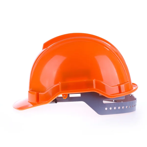 Casco di sicurezza arancione cappello rigido, strumento proteggere il lavoratore di pericolo — Foto Stock