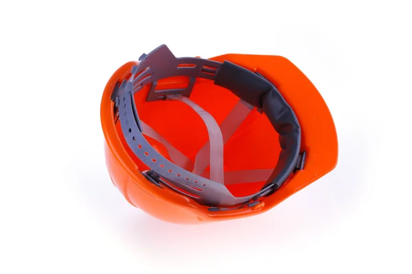 Casco de seguridad naranja casco duro, herramienta de proteger al trabajador del peligro — Foto de Stock