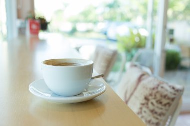 ahşap masa çubuğu kafede kahve İçecek sıcak