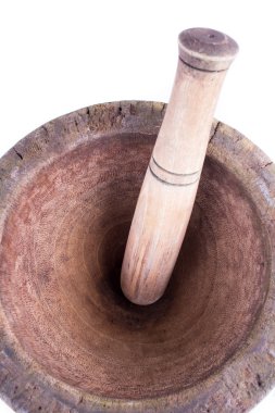 Tahta havan ve tokmak.