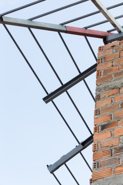 Çelik çatı makas konut Bina İnşaatı kirişler