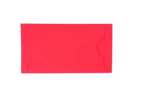 Red envelope isolated on white background for gift — Stock Photo, Image