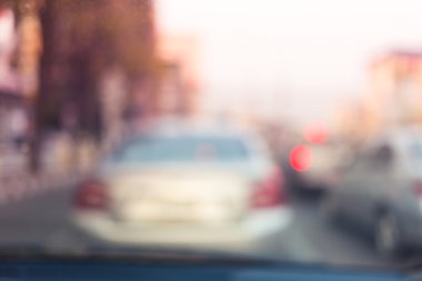 bulanıklık yolda araba sürücüsü görünümünü sürüş