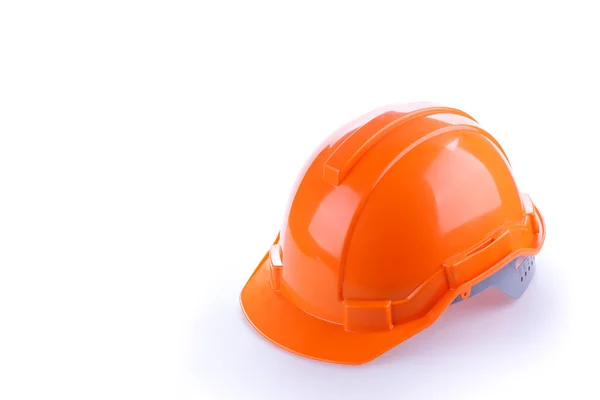 オレンジの安全ヘルメット ヘルメット、工具保護ワーカー — ストック写真