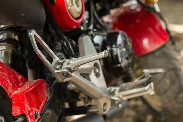 Motorcycle foot-plate — Stock Photo, Image