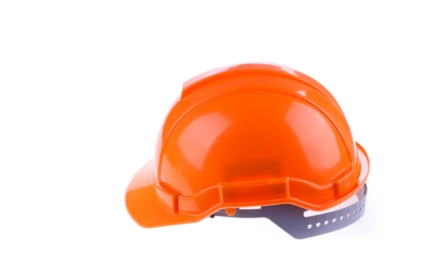 Orange safety helmet hard hat, tool protect worker of danger — Stock Photo, Image