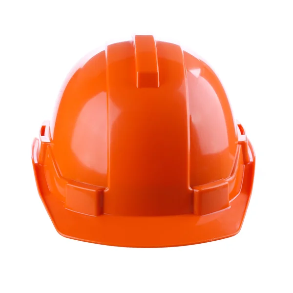 Casque de sécurité orange casque dur, outil protéger travailleur du danger — Photo