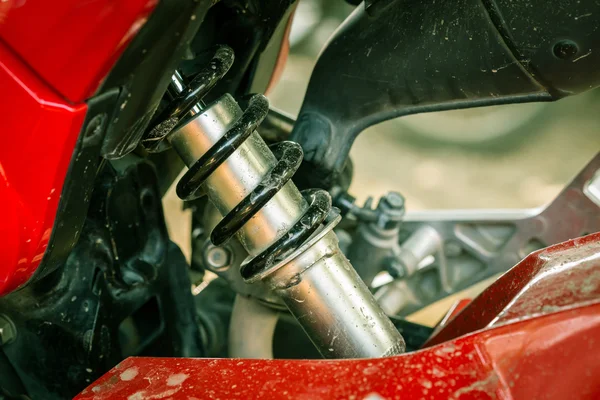 Shock absorber of motorcycle — Stock Photo, Image