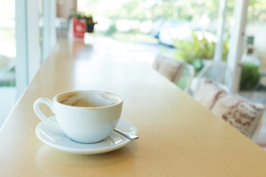 ahşap masa çubuğu kafede kahve İçecek sıcak