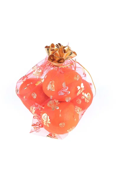 中国の新年のお祝いで幸運のオレンジ色の果物 — ストック写真