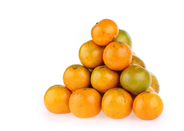 Portakal tropikal izole üzerinde beyaz arka plan meyve — Stok fotoğraf