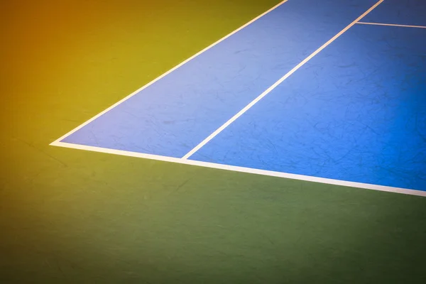 Blauwe en groene tennis ondergrond — Stockfoto