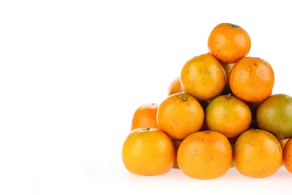 Orangen Früchte tropisch isoliert auf weißem Hintergrund — Stockfoto