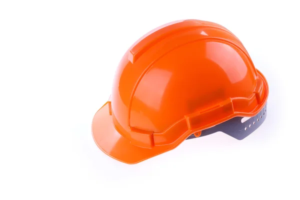 Casco de seguridad naranja casco duro, herramienta de proteger al trabajador del peligro — Foto de Stock