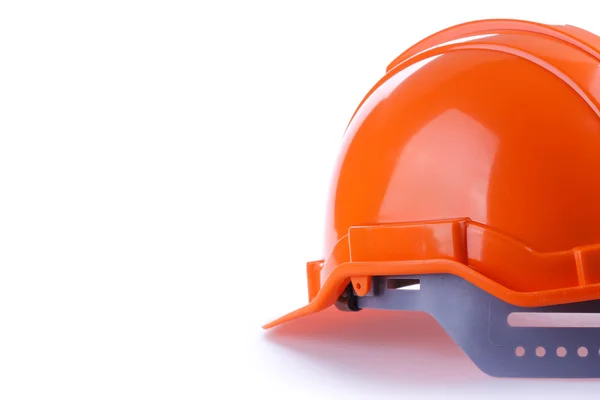 Casco de seguridad naranja casco duro, herramienta de proteger al trabajador del peligro — Foto de Stock