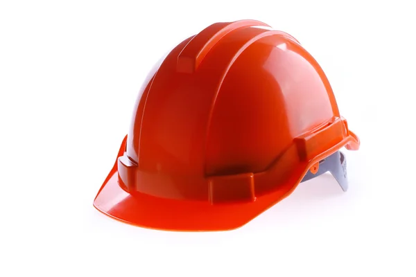 Casco de seguridad naranja casco duro, herramienta de proteger al trabajador del peligro — Foto de Stock