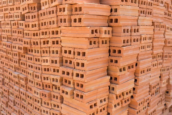 Högen av tegel block används för industriell i bostadshus — Stockfoto